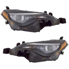 17-18 Toyota Corolla (w/Integrated LED Daytime Running Light) Headlight PAIR