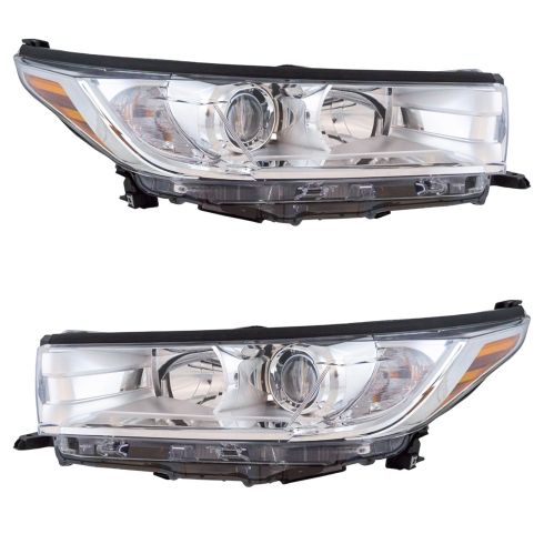 17-18 Toyota Highlander Headlight Pair (w/o LED Running Lights)