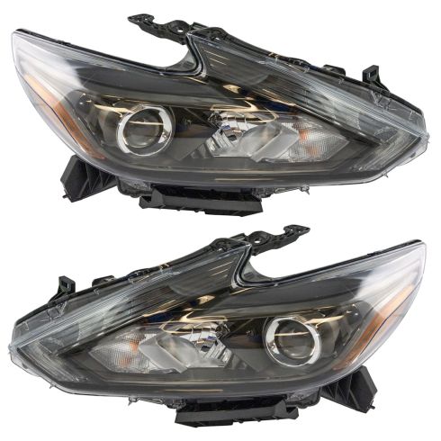 16-18 Nissan Altima L.E.D. Headlight w/Smoked Lens Assembly PAIR