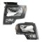 09-14 Ford F150 Black Halogen Headlight Pair