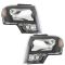 09-14 Ford F150 Black Halogen Headlight Pair