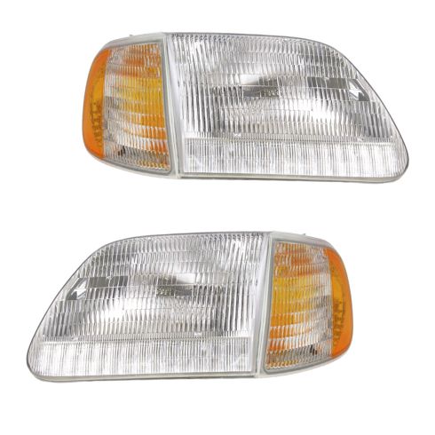 97-02 Ford Expedition; 97-03 F150; 97-99 F250 Headlight & Parking Light Kit (4 Pieces)