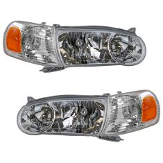 01-02 Toyota Corolla Headlight & Corner Light Set