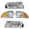 91-96 Roadmaster, Caprice; 91-94 Impala; 91-92 Custom Cruiser Headlight & Corner Light Kit(Set of 4)