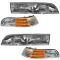 92-97 Crown Victoria LX Model Headlight & Corner Light Kit (Set of 4)