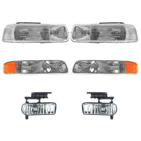 99-06 Chevy, GMC  Pickup/SUV Headlight, Parking Light, & Fog Light Kit (Set of 6)
