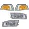 1997-02 Mitsubishi Mirage Sedan Headlight & Turn Signal Light SET