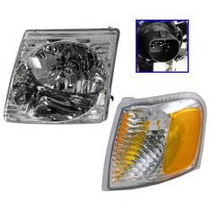 2001-05 Explorer Sport & Sport Trac Headlight & Side Marker Light Kit Driver Side