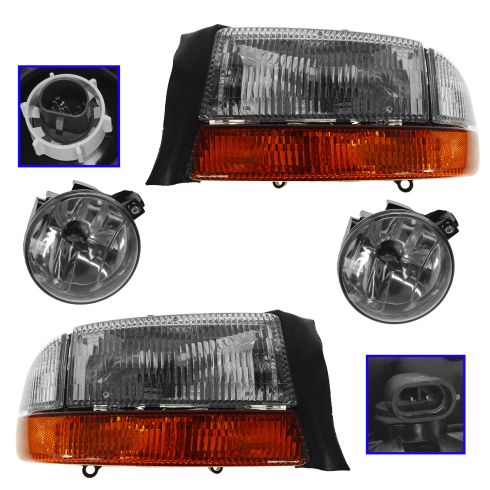 How To Replace Headlights 97 04 Dodge Dakota 1a Auto 01 04 Dodge Dakota 03 Durango Headlight Fog Light Kit