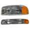 99-05 GMC Sierra Driver Side Headlight & Marker Light Pair