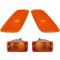 97-00  Jeep Wrangler Side Marker Lights & Parking Light (4 Piece)