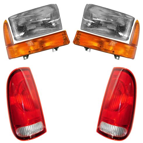 99-00 Ford F250 F350 Front & Rear Lighting Kit (6 Piece)