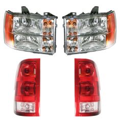 07-14 GMC Sierra Truck Front & Rear Lighting Kit (4 Piece)