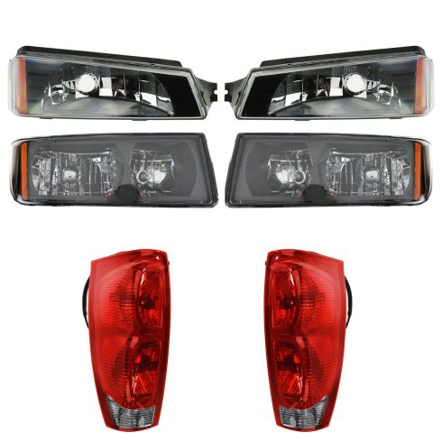 03-06 Chevy Avalanche w/ Lower Body Cladding Front & rear Lighting Kit (6 Piece)