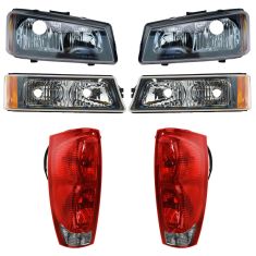 02-06 Chevy Avalanche w/o Lower Body Cladding Front & Rear Lighting Kit ( 6 Piece)