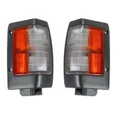 90-97 Nissan PU Truck Corner Light Blk Pair