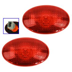 99-10 F350SD w/DRW, F450SD Rear Fender Mounted Rear Red Side Marker Light Assy PAIR (Ford)
