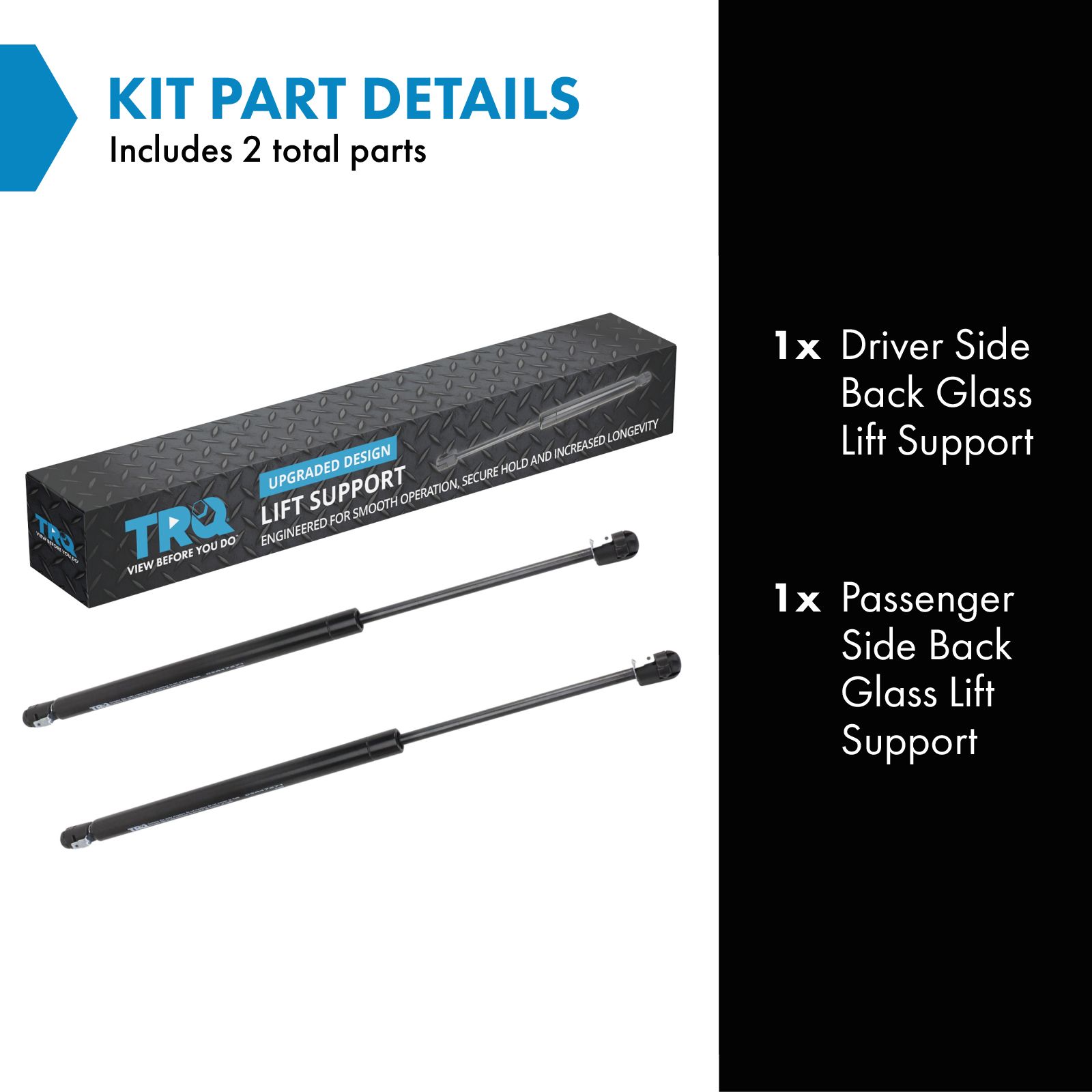 Back Glass Lift Support Set
