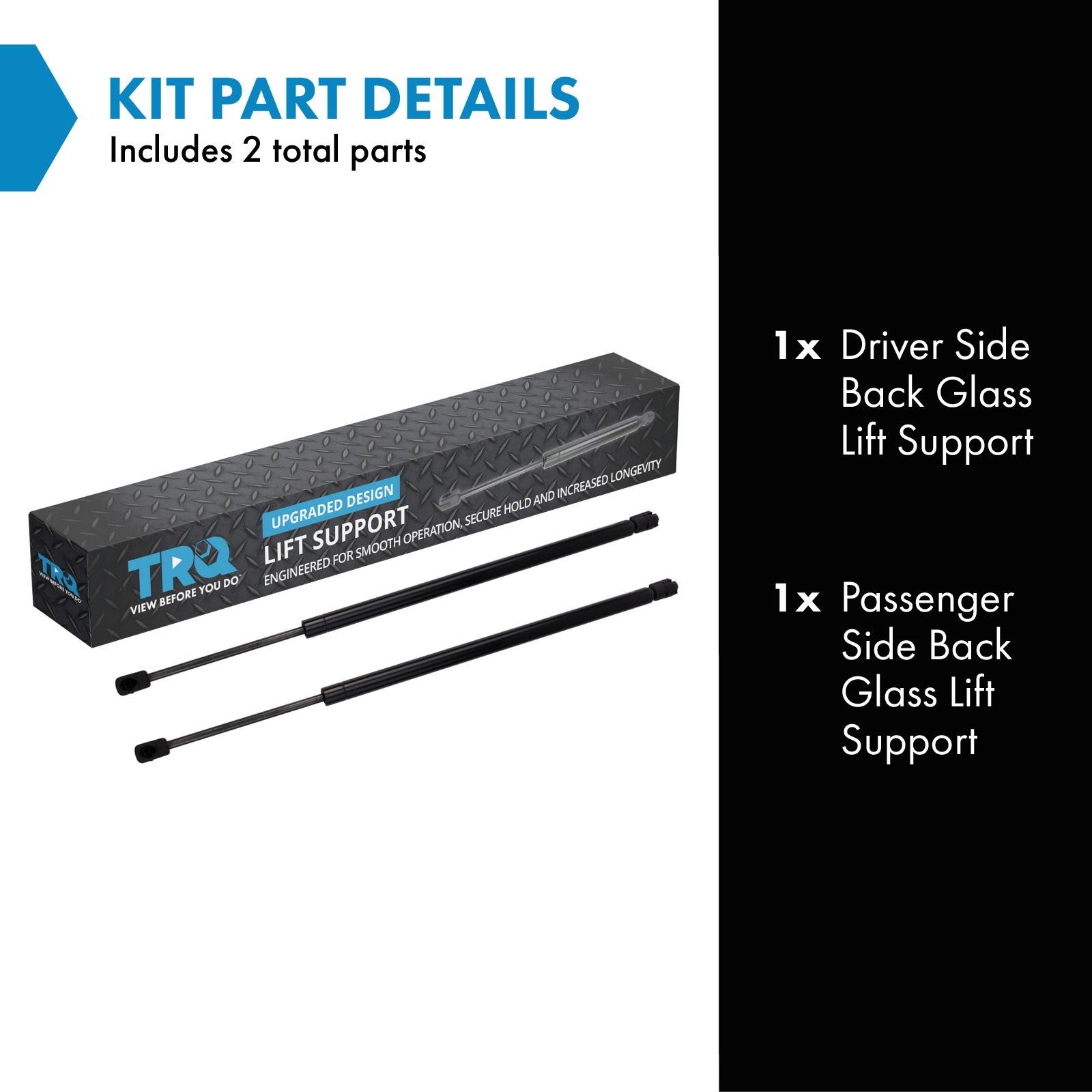 Back Glass Lift Support Set