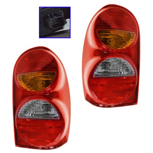 2002-04 Jeep Liberty Tail Light Pair - 1ALTP00132