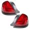 1999-09 Ford Crown Victoria Red w/Blk Taillight Pair