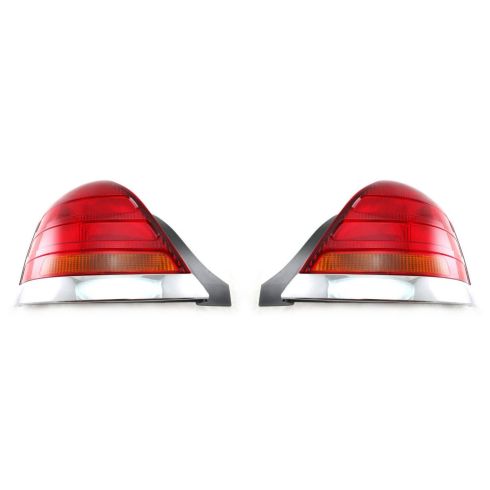 1998-03 Crown Victoria Red & Amber Taillight Pair