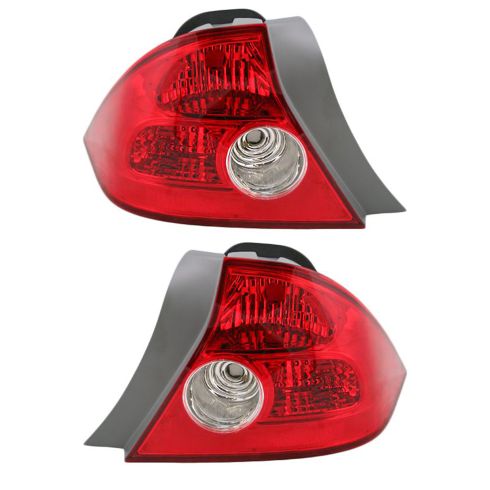 04-05 Honda Civic Coupe Tail Light Pair for Coupe