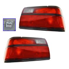 88-92 Toyota Corolla SDN (w/All Red) Taillight PAIR