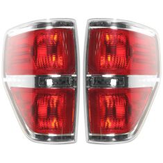 09-11 Ford F150 Styleside Taillight w/Chrome Edge PAIR