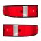 70-89 Porsche 911; 66-69, 76 912 Red, White w/Black Trim Taillight Lens PAIR