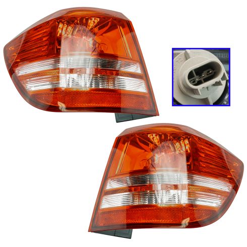 10-17 Dodge Journey (Non LED w/Single Bulb) Outer Taillight (1/4 Mtd) Pair