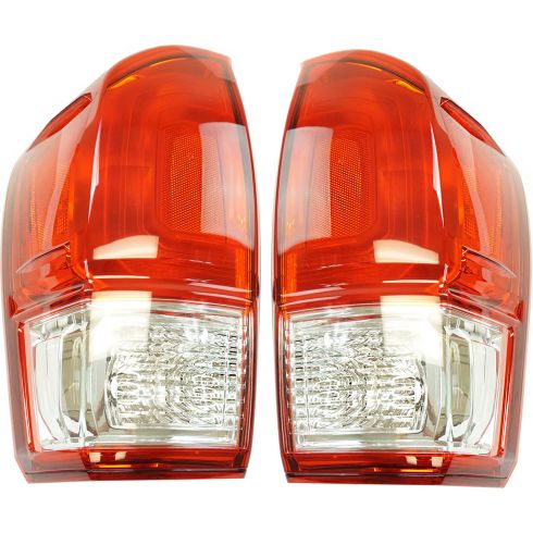 16-17 Toyota Tacoma w/Red Lens Taillight LH RH Pair