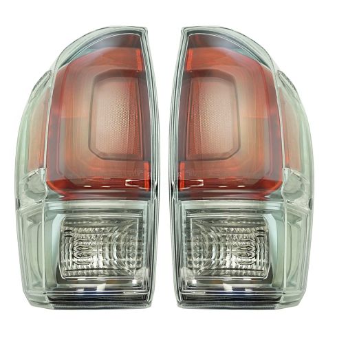 16-17 Toyota Tacoma w/Clear Lens Taillight LH RH Pair