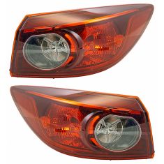 13-16 Mazda 3 Sedan Outer Taillight (exc LED) Pair
