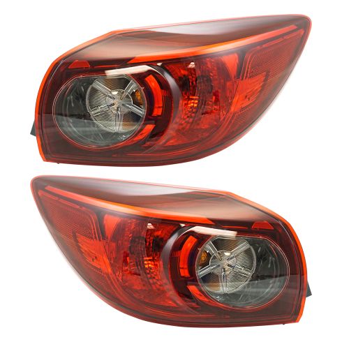 13-16 Mazda 3 Hatchback Outer taillight (exc LED) Pair