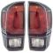17-18 Toyota Tacoma Black Tail Light Pair