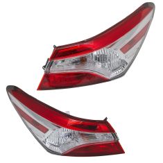 18-19 Toyota Camry L/LE (w/Clear Turn Signal Lens) (Non LED) Outer Taillight Pair