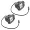 4 Inch - Square (18 Watt) Spot Beam 6 LED Flush Mount Offroad Work Light PAIR