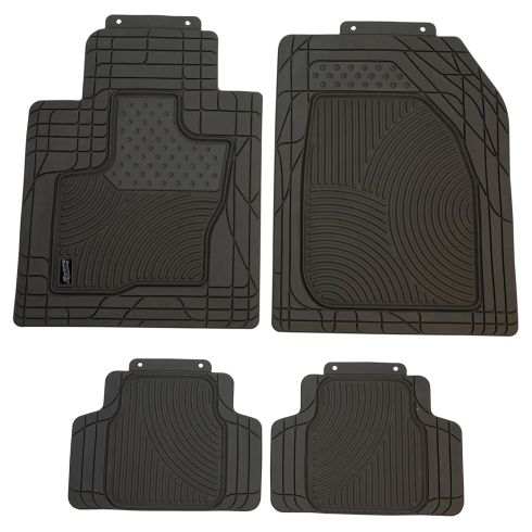 Custom Accessories Smart Fit: Trim to Fit All Season HD GRAY Rubber SUV/CROSSOVR Flor Mat (4 PC SET)