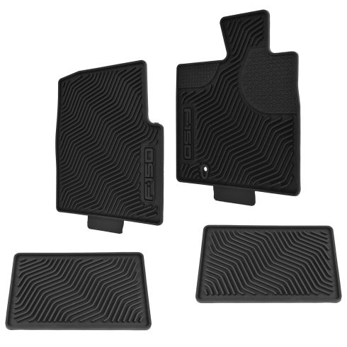 2004 08 Ford F150 Black Rubber Floor Mat 4 Piece Set Ford Oem