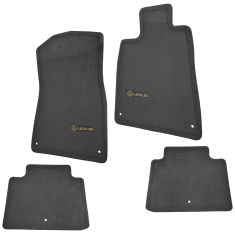 06-11 GS300, GS350, GS460 2WD Embroidered ~Lexus~ Ebony Carpeted Floor Mat Kit (Set of 4) (Lexus)