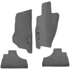 05-07 Jeep Liberty Embroidered ~Jeep~ Slate Gray Carpeted Floor Mat Kit (Set of 4) (Mopar)