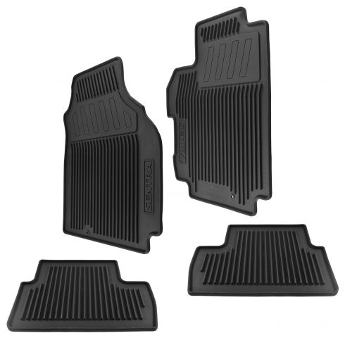 2007 12 Nissan Sentra Front Rear Black Molded Rubber Floor Mat 4