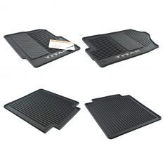 2016 18 Nissan Titan Black Molded Rubber Floor Mat 3 Piece Set