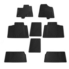 11-18 Toyota Sienna (7 or 8 Passenger) All Weather Black Rubber Floor Mats (Set of 8) (Toyota)