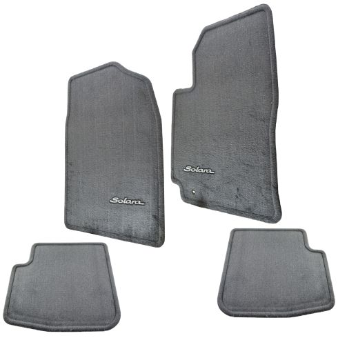 99-03 Toyota Solara Front & Rear Gray Carpet Floor Mat Set (4 Piece)