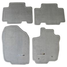 06-16 Toyota Rav4 (w/o 3rd Row) Embroidered ~RAV4~ Ash Gray Carpeted Floor Mat Kit (Set of 4) (TY)