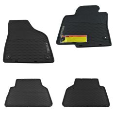 09-16 Volkswagen Tiguan Molded Black Rubber ~TIGUAN~ Logoed Monster Floor Mat Kit (Set of 4) (VW)