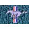 64-68 Ford Mustang Ford Blue 80/20 Loop Front & Rear Floor Mat w/Silver Pony Emblem (Set of 4)