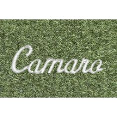 74-81 Chevy Camaro Willow Green Cutpile Frt & Rr Floor Mat w/Met Silver ~Camaro~ Script (Set of 4)